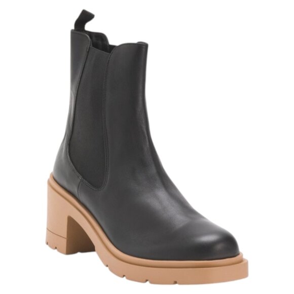 ANTICA CUOIERIA Made In Italy Leather Heeled Booties - Picture 1 of 3